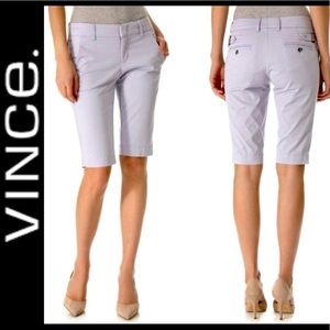 Vince. Lavender Side Buckle Bermuda Shorts